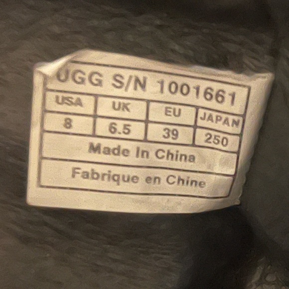 UGG Black Leather Double Buckle Combat Moto Side-Zip Ankle Boots - Picture 7 of 8